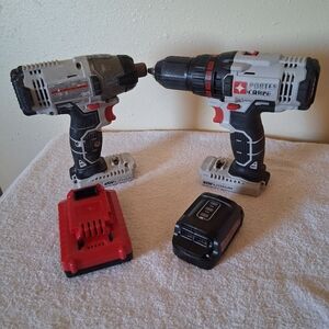 Porter Cable 20v Drill, Impact Driver W 1 Battery, USB Power Source Used Tested
